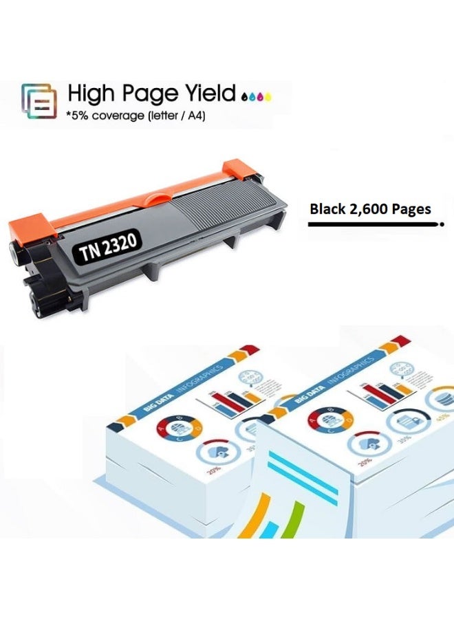 TN-2320 Black Toner Cartridge Replacement For Brother HL 2300D, 2340DW, 2360DN, 2365DW, DCP L2500D, L2520DW, L2540DN, MCF L2700DNR, L2700DN, L2700DW, L2720DW (Black) - Image 4