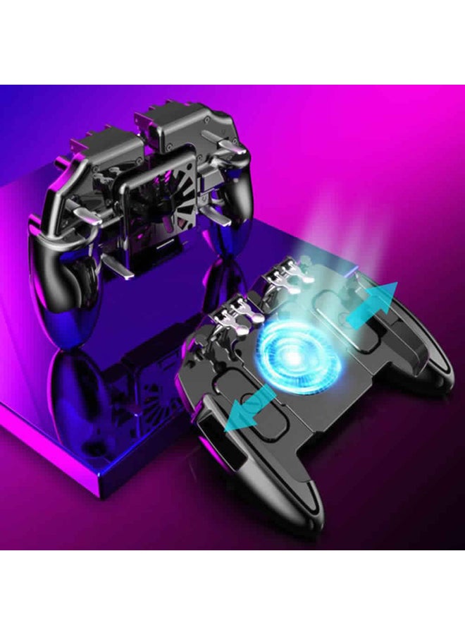 Six Finger Cooling Fan Phone Game Controller Gamepad Shooting Trigger for PUBG - wireless - Image 3