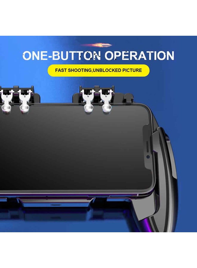 Six Finger Cooling Fan Phone Game Controller Gamepad Shooting Trigger for PUBG - wireless - Image 4