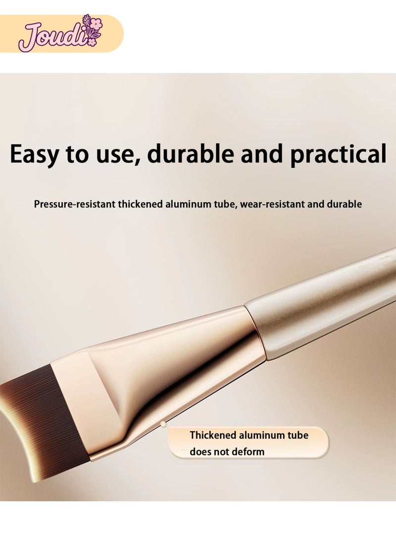 Joudi Mermaid Tail Foundation Brush – Unique fish-tail shape with ultra-fine short bristles for streak-free, full-face application, even in hard-to-reach areas. - Image 4