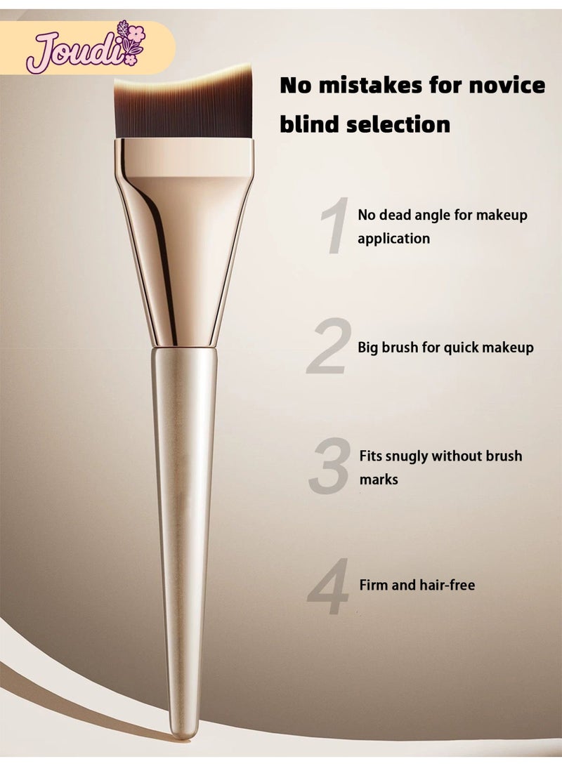 Joudi Mermaid Tail Foundation Brush – Unique fish-tail shape with ultra-fine short bristles for streak-free, full-face application, even in hard-to-reach areas. - Image 3