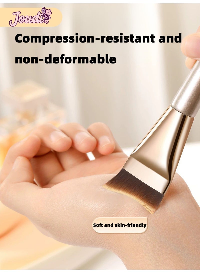 Joudi Mermaid Tail Foundation Brush – Unique fish-tail shape with ultra-fine short bristles for streak-free, full-face application, even in hard-to-reach areas. - Image 5