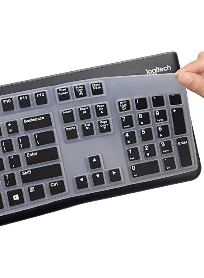Black Protective Skin for Logitech K120  MK120 Wired Keyboard - Silicone Cover US Layout - NOT for Other Models - Image 4