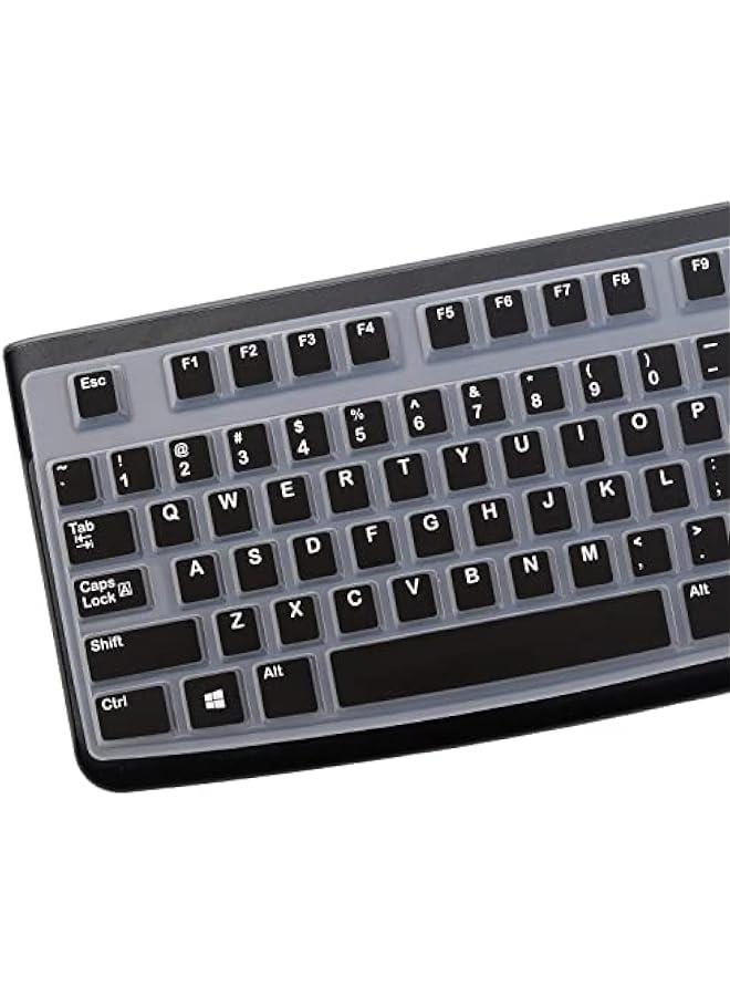 Black Protective Skin for Logitech K120  MK120 Wired Keyboard - Silicone Cover US Layout - NOT for Other Models - Image 2