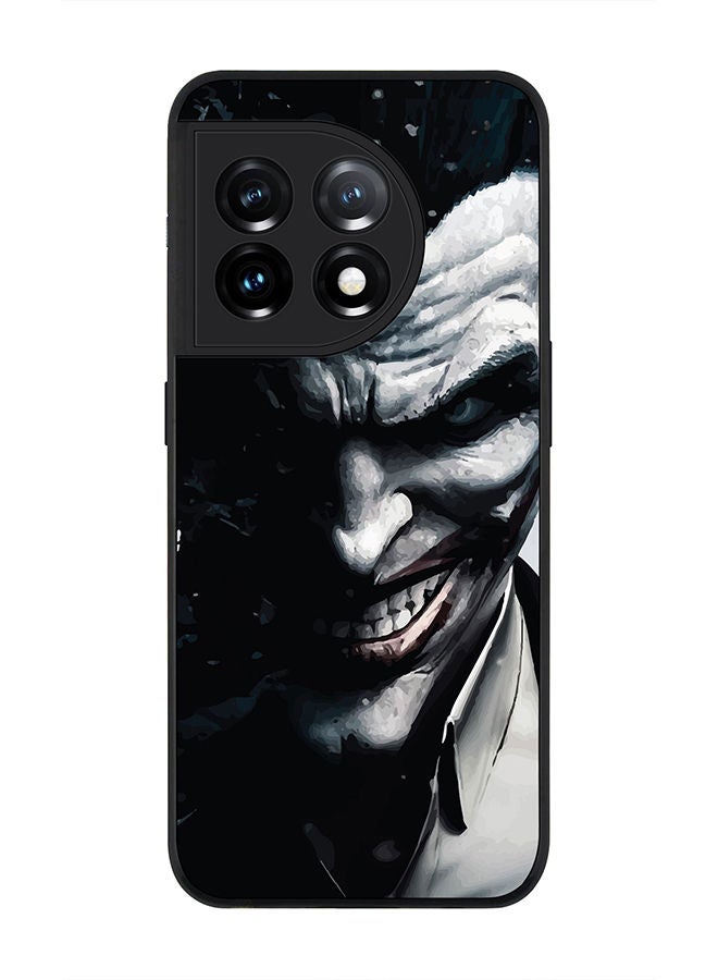 Stylizedd Rugged Black edge case for OnePlus 11R 5G / OnePlus Ace 2 Slim fit Soft Case Flexible Rubber Edges Anti Drop TPU Gel Thin Cover - Arkham Joker - Image 1