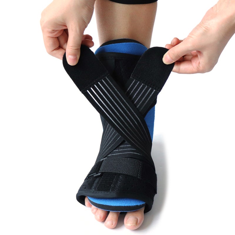 Night Splint Foot Ankle Brace for Sleep Support Plantar Fasciitis Recovery Orthotic Support with Spiky Massage Ball - Image 3