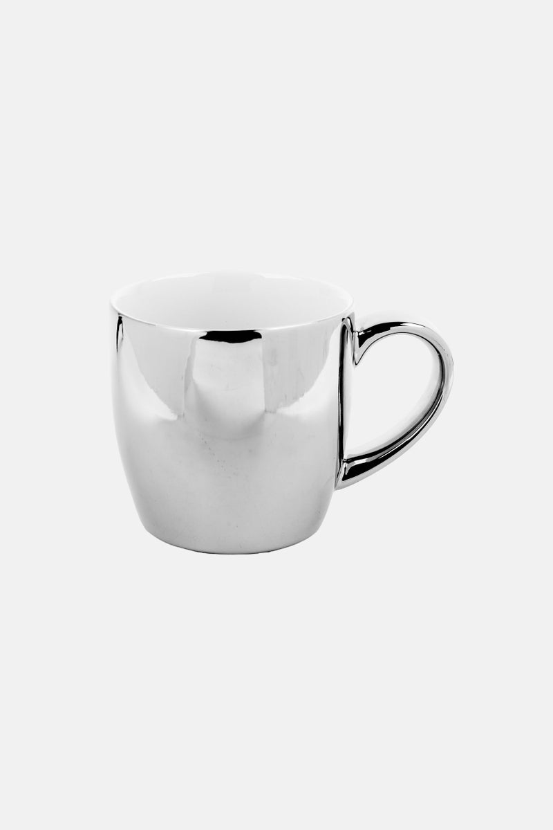 London Pottery Reflective Globe Mug 300ml, Silver - Image 1