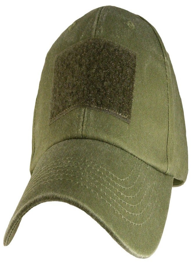 OD Green 2" x 3" Hook & Loop Front Patch Hat / OD Green Baseball Cap 6418