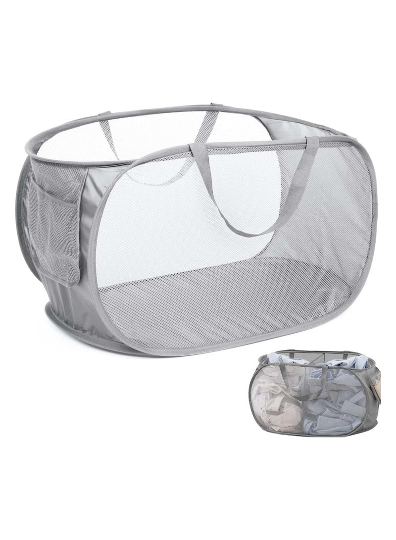 أوزيغالور سلة غسيل قابلة للطي متينة - مع مقابض وخطاف للغسيل - Image 1