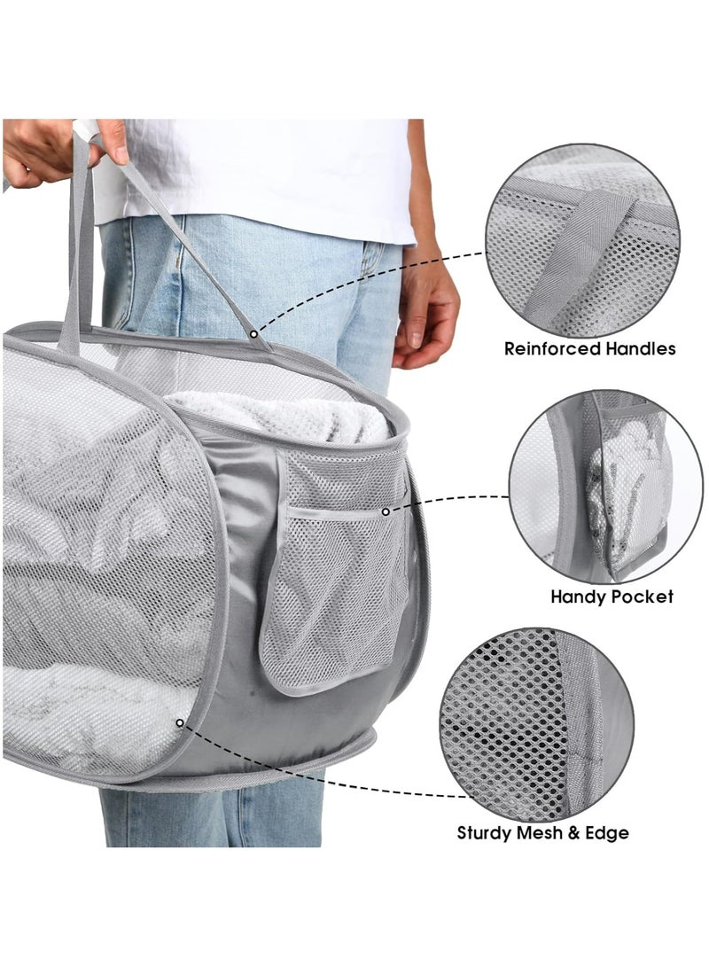 أوزيغالور سلة غسيل قابلة للطي متينة - مع مقابض وخطاف للغسيل - Image 3