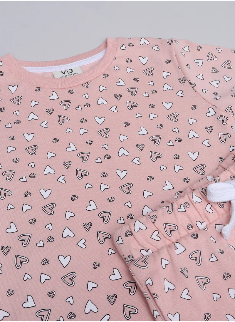 victor and jane Victor and Jane - All-Over Printed T-shirt and Pyjama Set