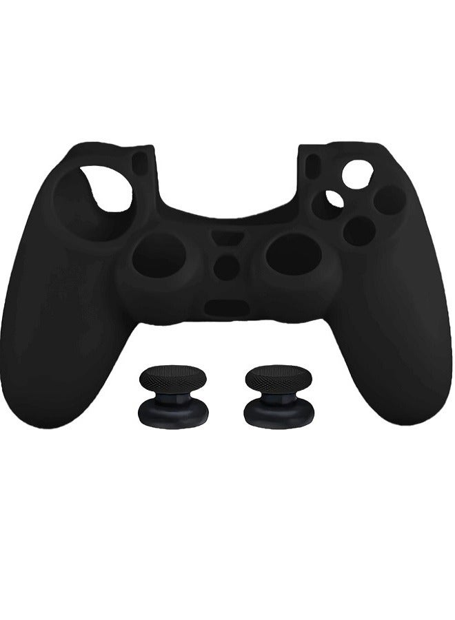 DOBE Silicone Cover Case for PS4 DualShock Controller & Analog Grips - Black - Image 1