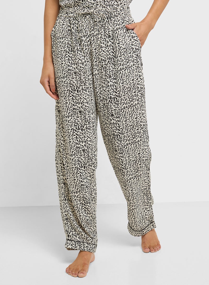 Ginger Monochrome Printed Shirt & Pyjama  Set  - Image 3