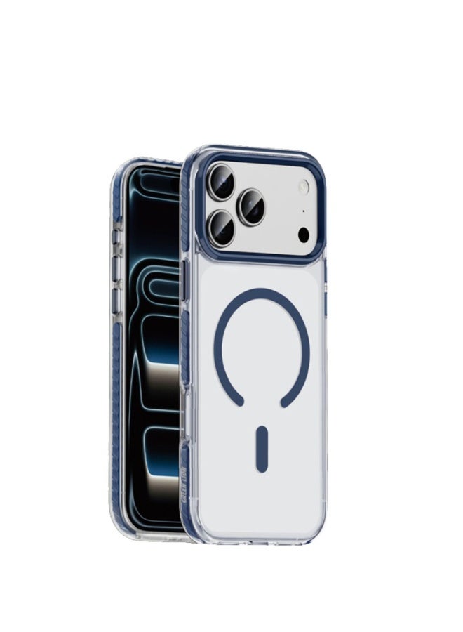 GREEN LION iPhone 17 Pro MagSafe Case Prestige with High Grade Shockproof & PC-TPU Hybrid Build / Metal Buttons / Camera Protection / Comfortable Grip / Anti-Scratch Back Cover / Drop Protection / Anti Fingerprint - Blue - Image 2