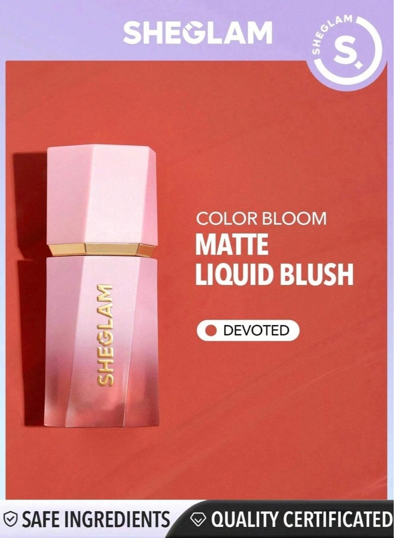 SHEGLAM Color Bloom Liquid Blush Matte Finish 5.2ml Devoted - Image 1