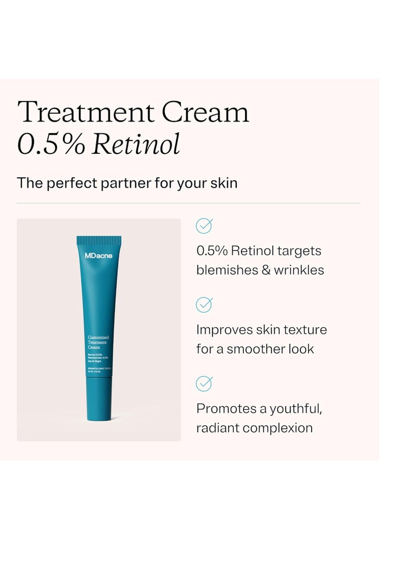 MDacne - MDacne – Retinol 0.5% and Niacinamide 4% Cream, Reduces Blemishes and Improves Skin Texture without Irritation - Image 1