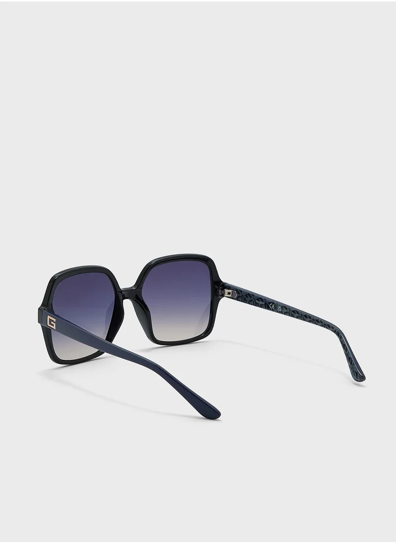 GUESS Gradient Oversized Rectangle Shape Sunglasses