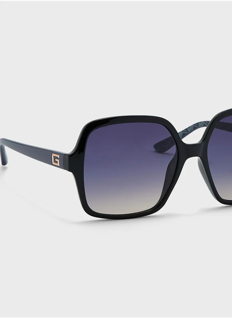 GUESS Gradient Oversized Rectangle Shape Sunglasses