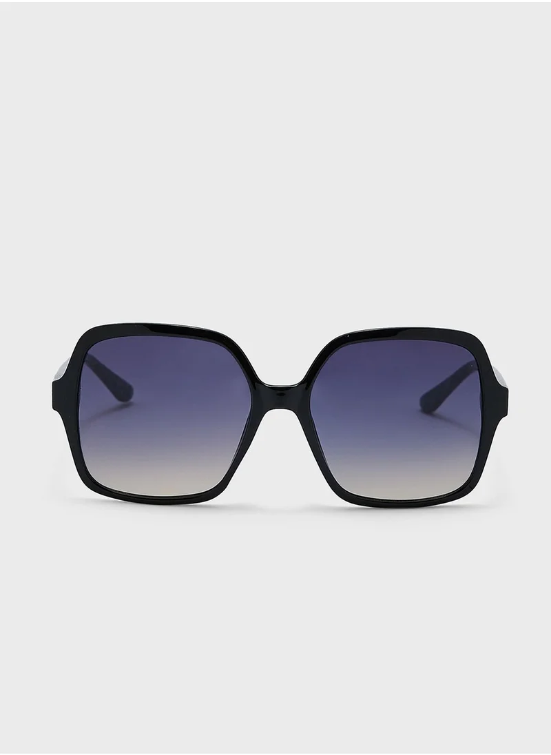 GUESS Gradient Oversized Rectangle Shape Sunglasses