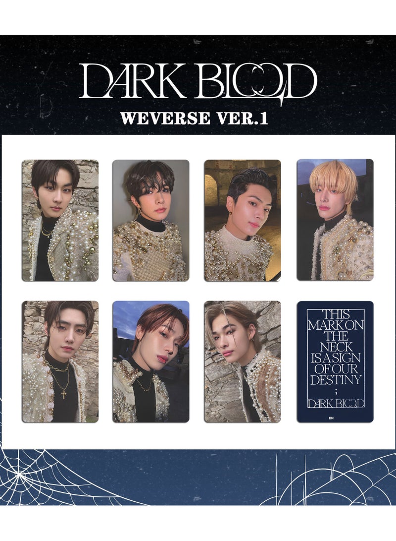 NIBEMINENT 7 Pcs Kpop ENHYPEN DARK Lomo Cards Card For Fans Collection Gifts