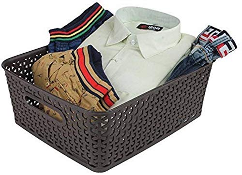 Kuber Industries Plastic 3 Pieces Big Size Multipurpose Solitaire Storage Basket with Lid Multi CTKTC24956 - Image 2
