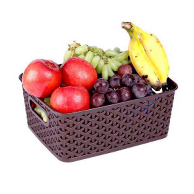 Kuber Industries Plastic 3 Pieces Big Size Multipurpose Solitaire Storage Basket with Lid Multi CTKTC24956 - Image 3