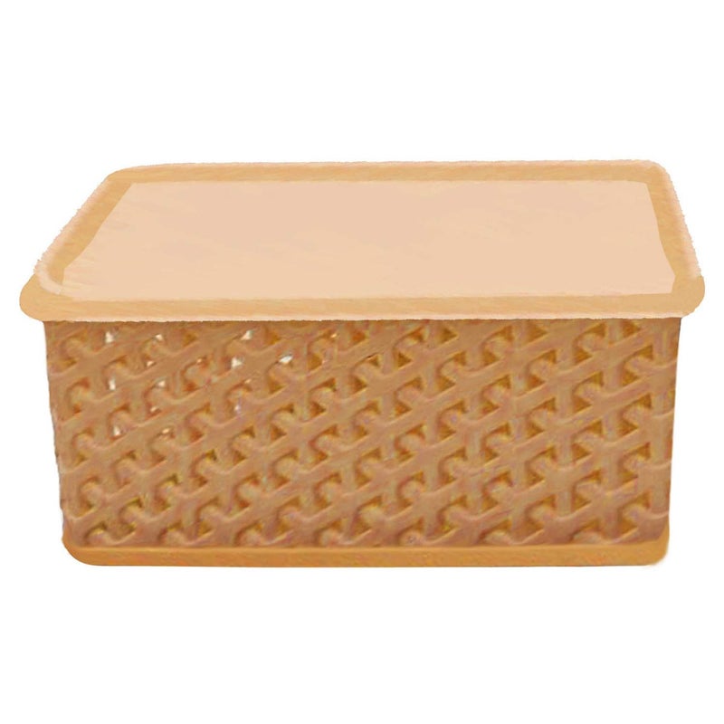 Kuber Industries Plastic 3 Pieces Big Size Multipurpose Solitaire Storage Basket with Lid Multi CTKTC24956 - Image 4