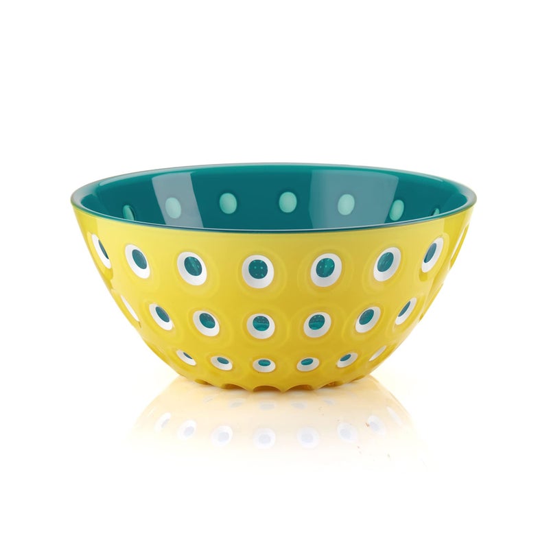 Guzzini Le Murrine 79 Bowl Yellow Blue 3 Color Technology Chip Resistant Unbreakable Reusable BPAFree Cereal Soup Fruits Mixing Bowl for Kitchen Ingredients - Image 1