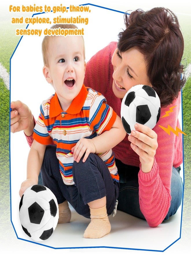 Hoarost 3 Pcs Plush Soccer Ball Soft Plush Soccer Stuffed Toys with Squeak for Kids Birthday Sport Theme Party Gifts Room Bedroom Decor - Image 3
