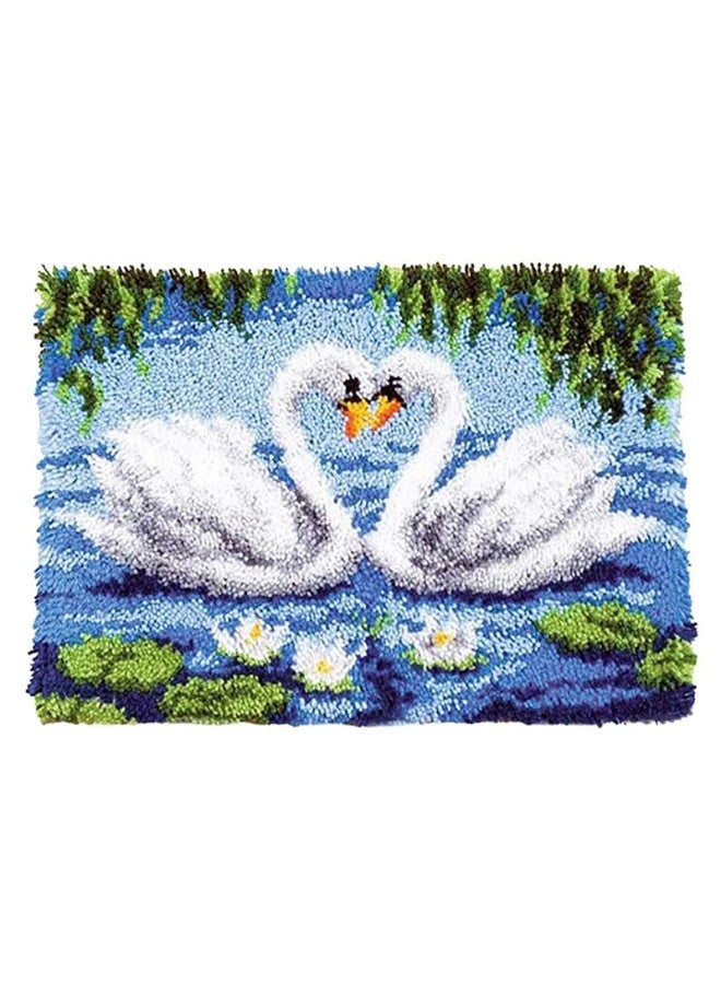DIY Latch Hook Kits Rug Embroidery Carpet Set with Crochet Needlework Crafts Shaggy Latch Hook Kit for Kids Beginners  - Image 1
