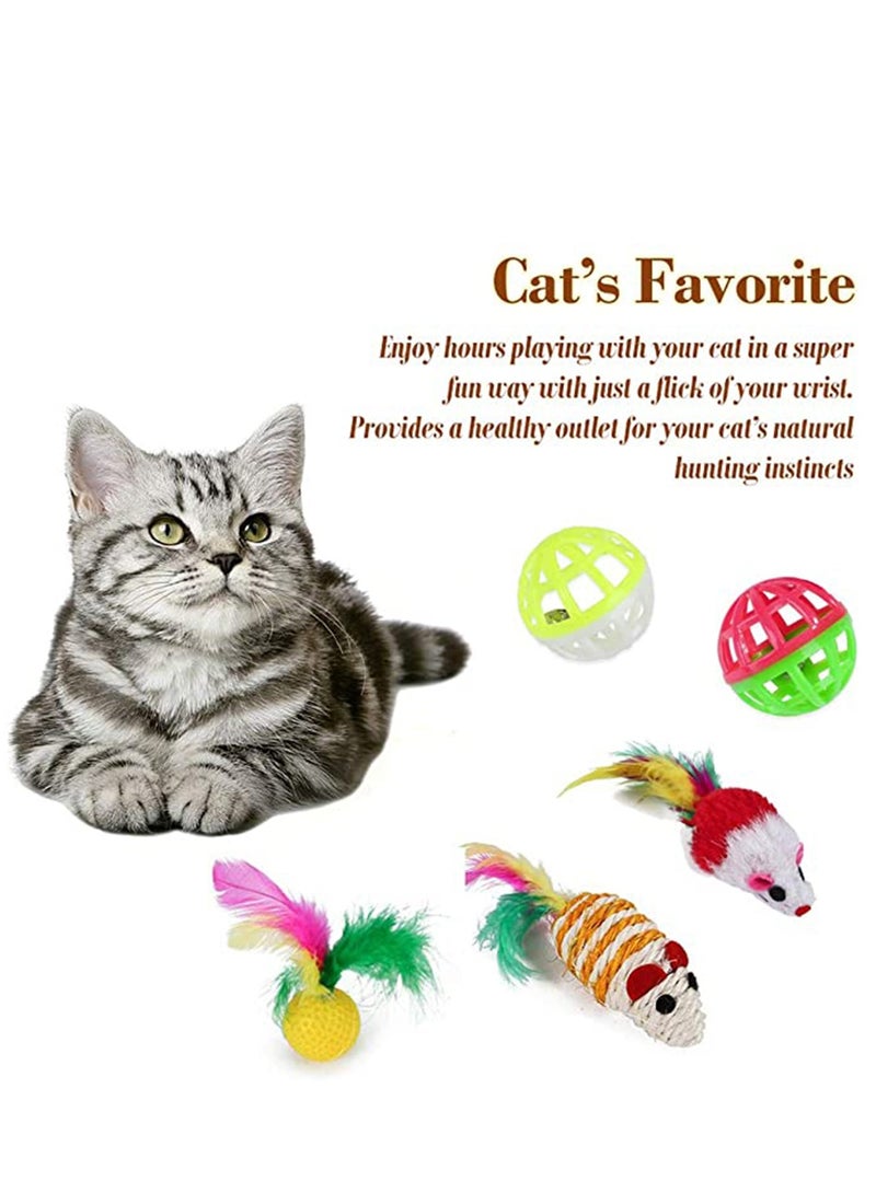 Excefore Cat Toys 21 Pcs Kitten Toys Cat Interactive Toys Set for Indoor Cats - Image 3