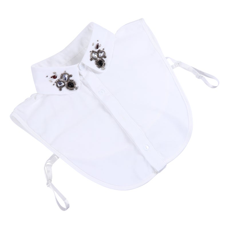 False Blouse Collar Girls Chiffon Shirt Collar Lady Casual T-shirt Fake Neckware - Image 1