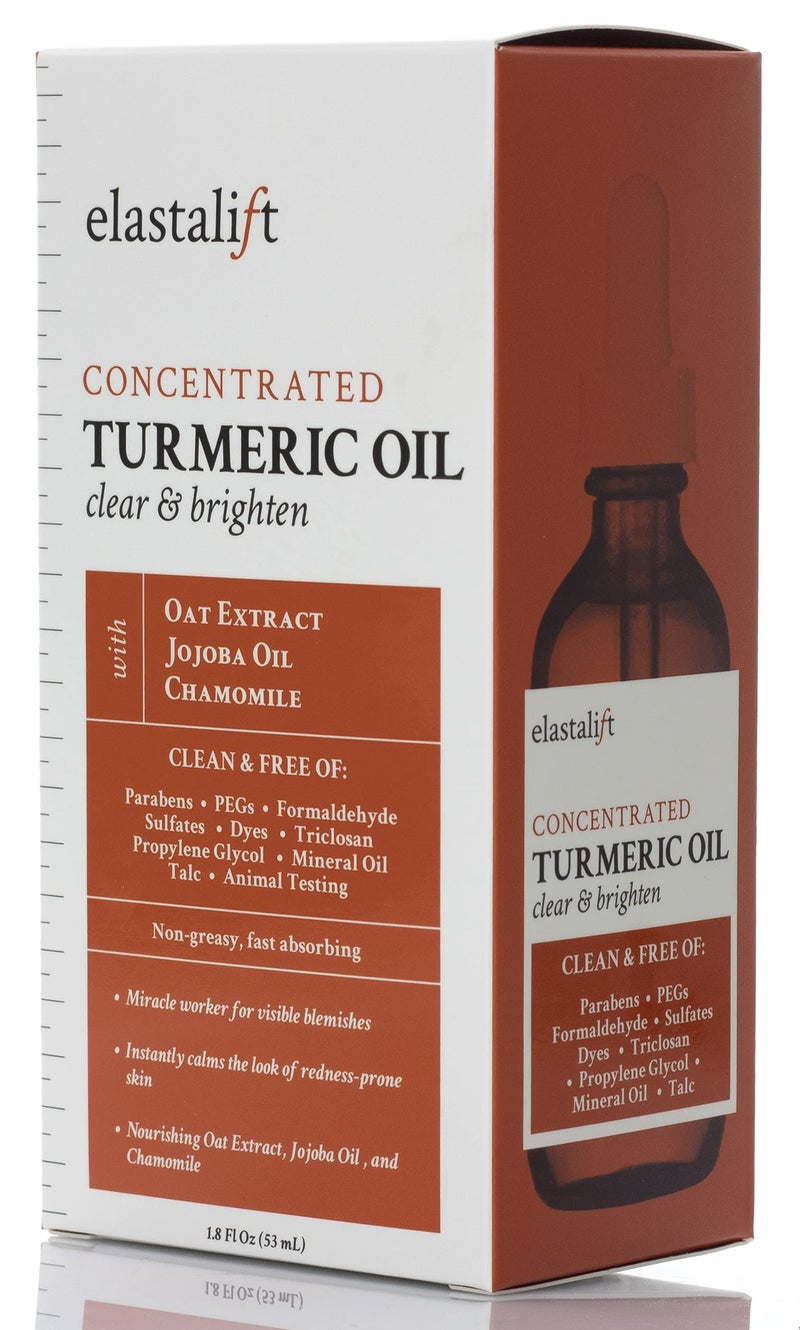 Elastalift Turmeric Oil Facial Skin Care Serum For Face. Antioxidant Moisturizer Skincare Serum Formula W/Rose Extract & Jojoba Oil For Dry Skin, Redness, & Skin Blemishes, 1.8 Fl Oz - Image 4