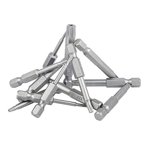DanziX 12 Pack Torx Head Screwdriver Bit Set,DanziX 1/4 inch Hex Shank T5-T40 S2 Steel Security Tamper Proof Star 6 Point Screwdriver Tool Kit with 1 Pack Handle - Image 4