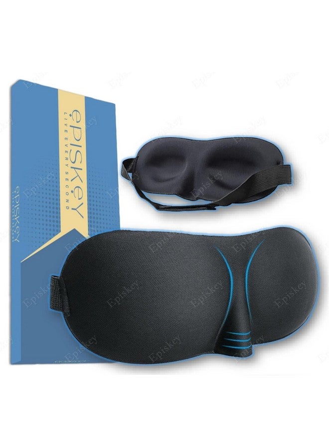 Episkey Sleep Eye Mask, 3D Contoured Eye Mask, Sleep Mask with Adjustable Strap, Soft and Comfortable Night Blindfold for Women Men, Eye Mask for Sleeping, Shift Work, Travel, Black (EYE 3D) - Image 1