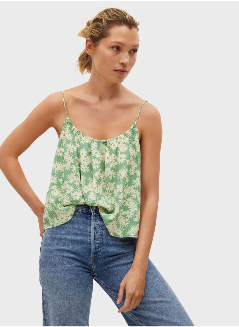 MANGO - Floral Print Cami Top - Image 1