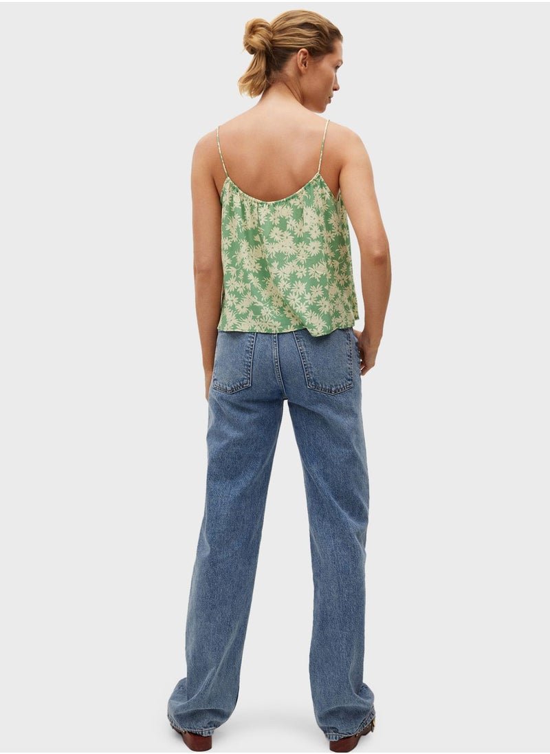 MANGO - Floral Print Cami Top - Image 1