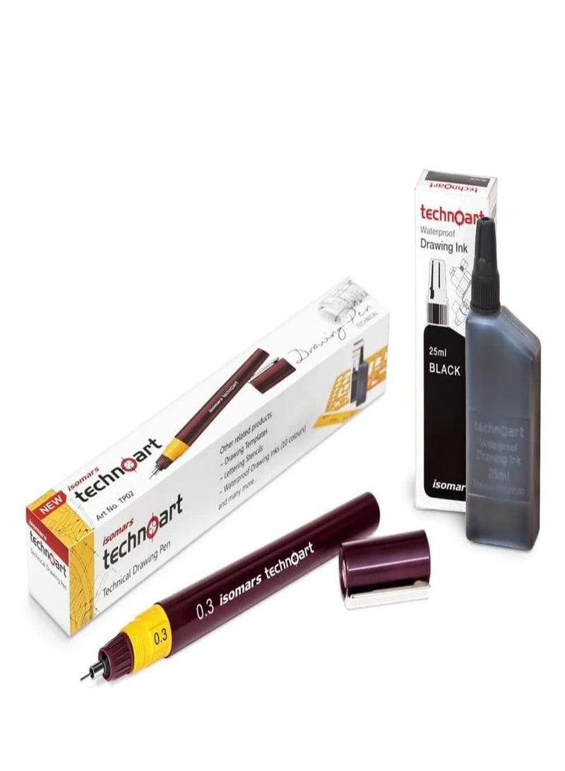 Isomars Technoart Technical Drawing Pen 0.3mm