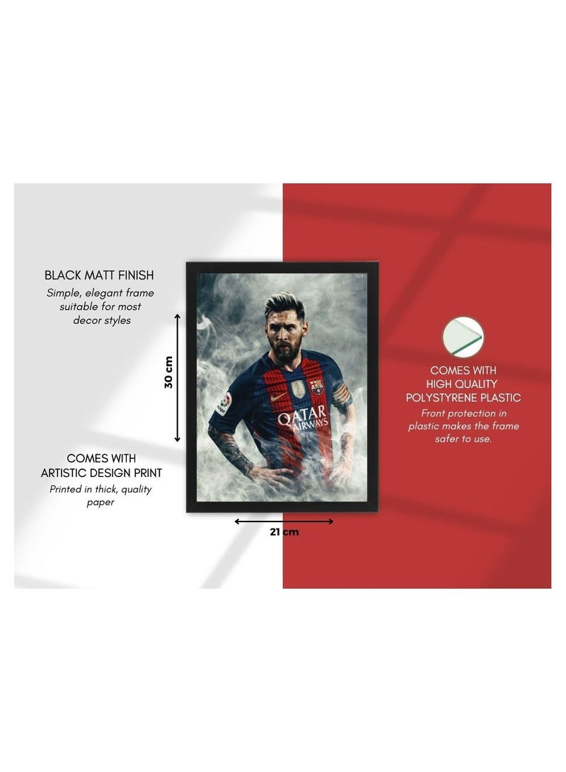 MEC Wallpaper Wall Art Poster Frame Football Player Lionel Messi 21X30 cm - Image 4