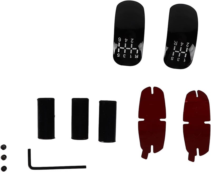 Gear Shift Knob Universal 5/6 Speed Antislip Red Stitching for Manual Gear ABS + Artificial Leather for Car Enthusiasts - Image 3