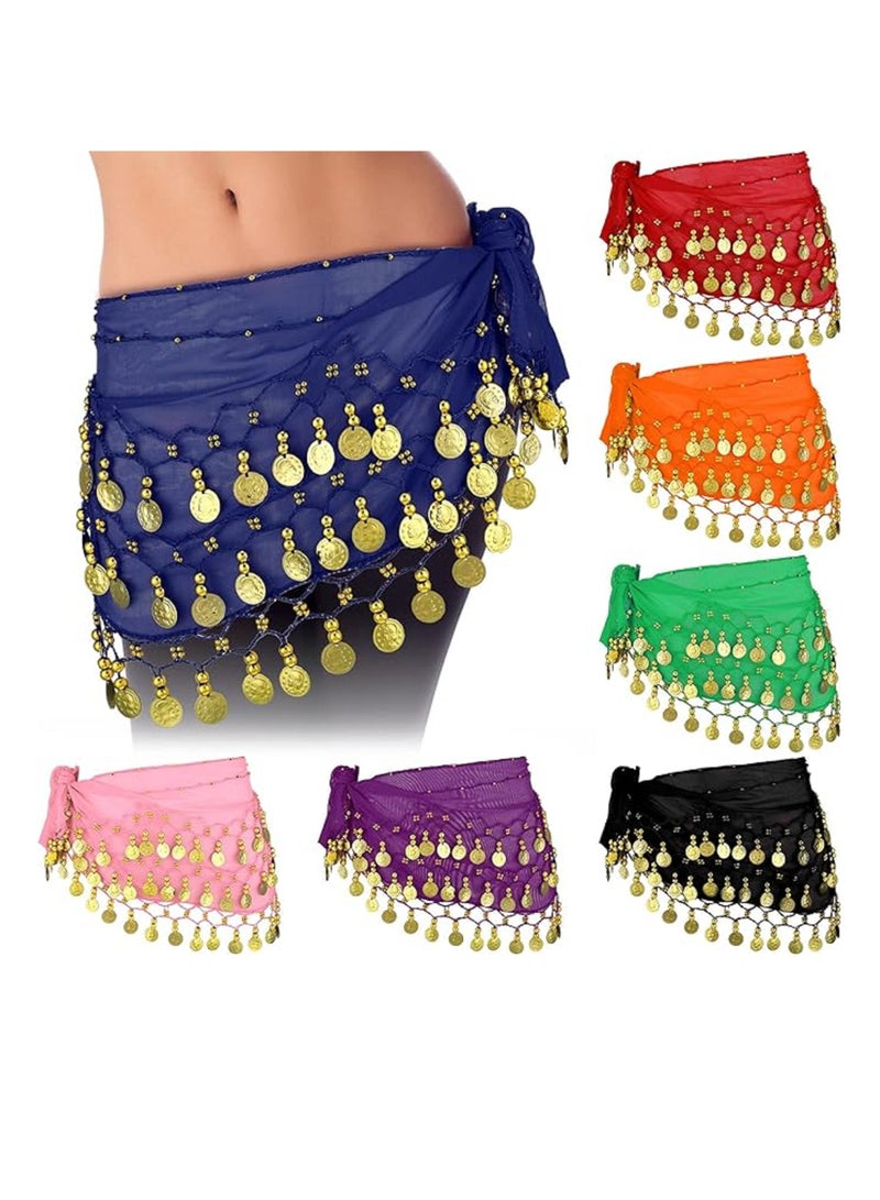 7pcs Dance Scarf for Women, with Gold Coins - Image 1