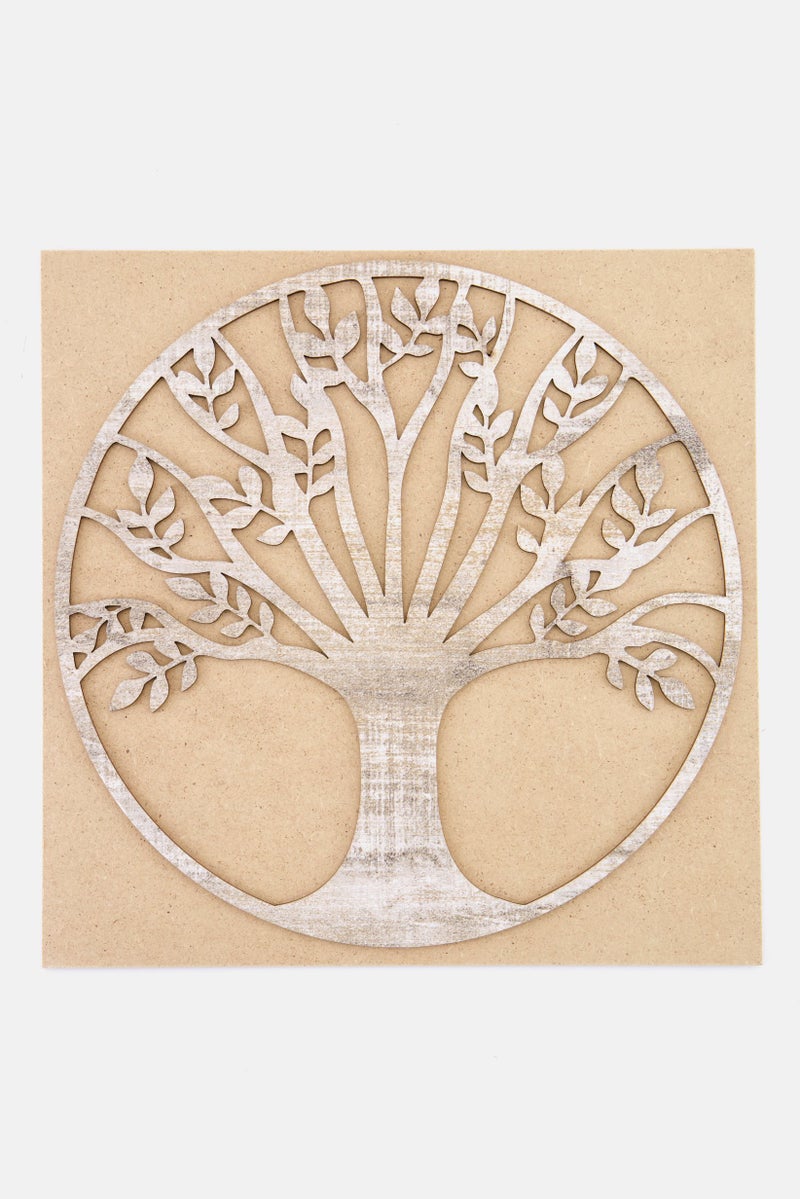 Muy Mucho Laser Piece Tree Of Life, Beige - Image 1