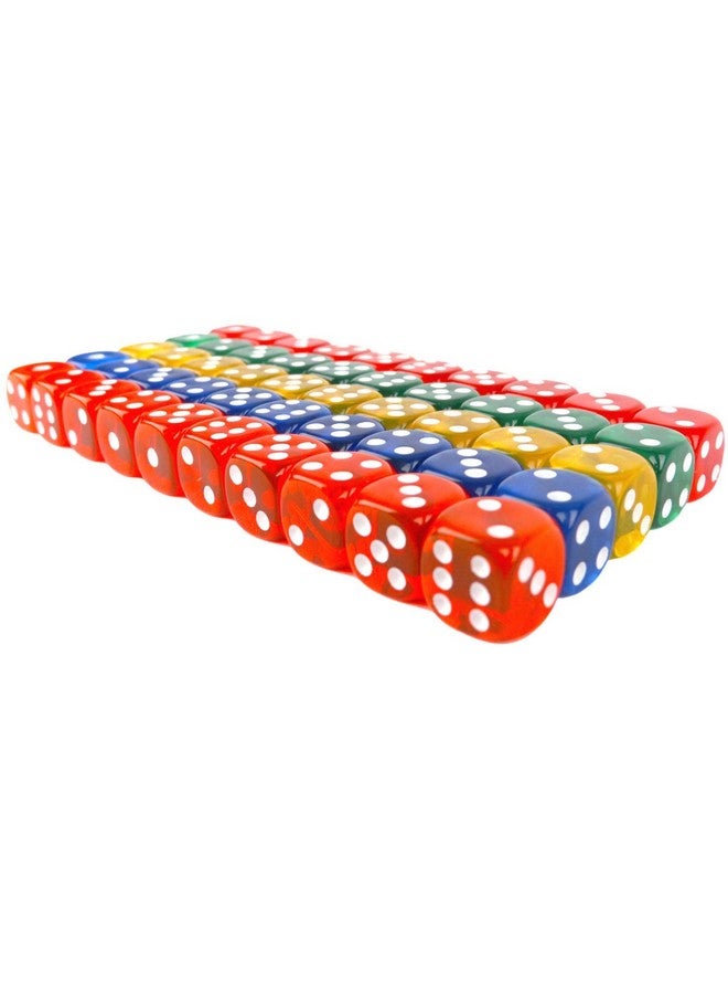 Regal Games 6Sided Translucent Game Dice Standard 16Mm Size 50Count Multicolor Expansion Set For Velocity And Farkle Games Compatible With Tenzi Perfect For Group Events Bulk Buying - Image 1