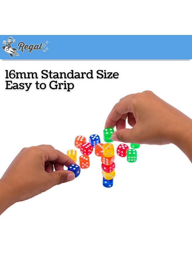 Regal Games 6Sided Translucent Game Dice Standard 16Mm Size 50Count Multicolor Expansion Set For Velocity And Farkle Games Compatible With Tenzi Perfect For Group Events Bulk Buying - Image 4