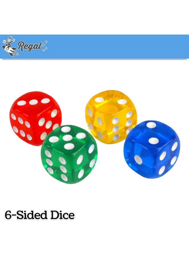 Regal Games 6Sided Translucent Game Dice Standard 16Mm Size 50Count Multicolor Expansion Set For Velocity And Farkle Games Compatible With Tenzi Perfect For Group Events Bulk Buying - Image 3