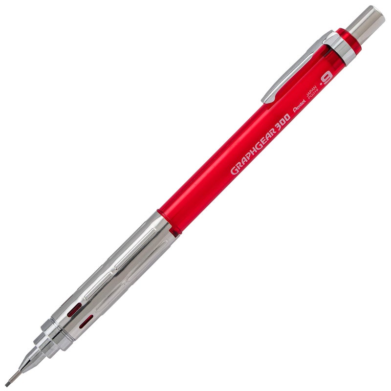 Pentel GraphGear 300 Mechanical Pencil, Box of 12 Pencils, red (0.9mm) - Image 2