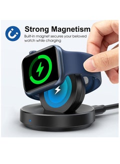 KASTWAVE Watch Charger Stand for Apple, Portable Magnetic Charging Dock for iWatch, Wireless Charging Station with Apple Watch Series 7 SE 6 5 4 3 2, Support Nightstand Mode  - Image 5