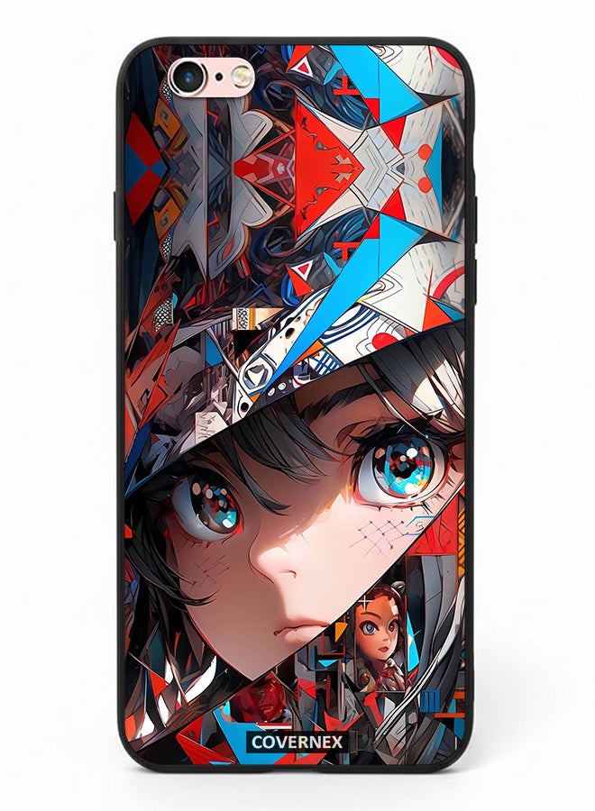 Covernex Apple iPhone 6 Protective Case Cover Printed Featuring Abstract Collage Anime Eyes Graphic - Image 2