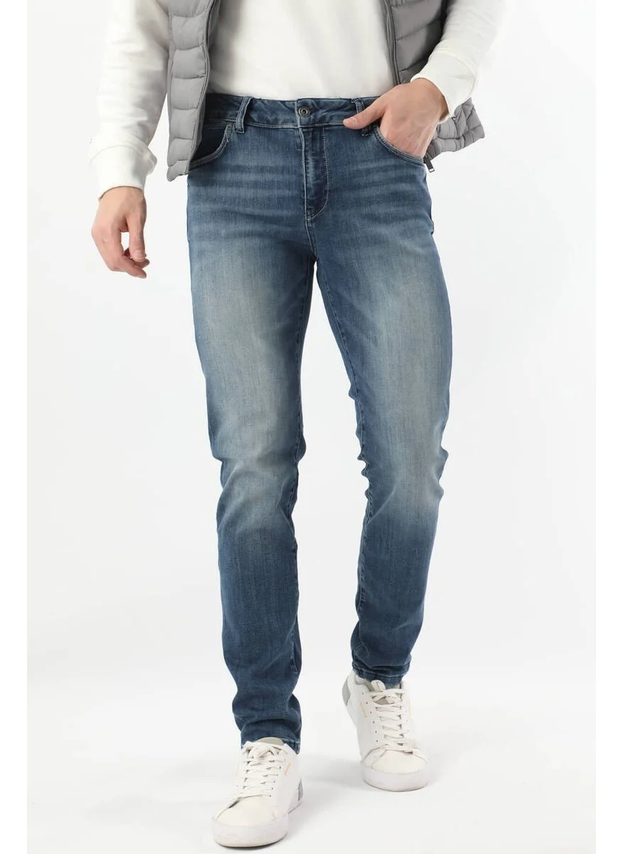 Banny Jeans Men's Pile Leg Jeans Blue