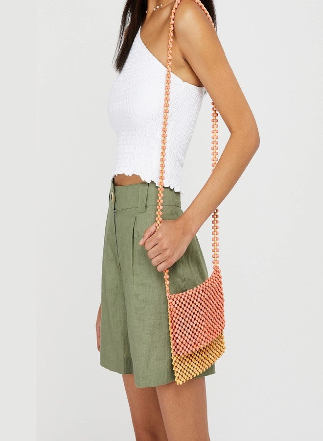 Accessorize London Women's Orange Beaded Sling Bag - Image 5